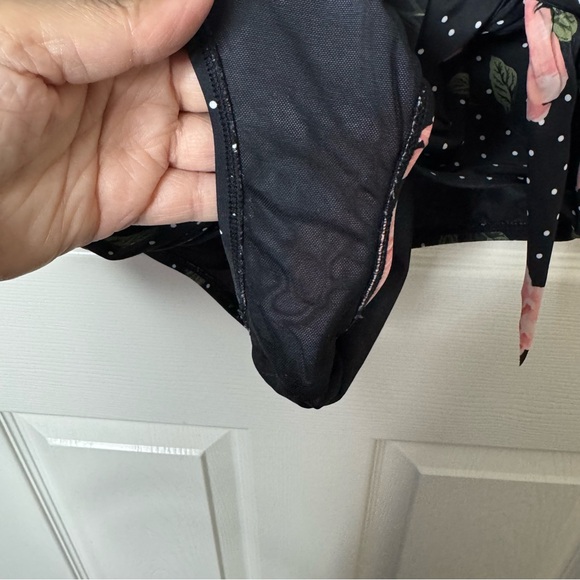 Torrid Floral & Polka Dot Tie Front Waist Wireless One Piece Swimsuit Size 3X - Picture 14 of 16